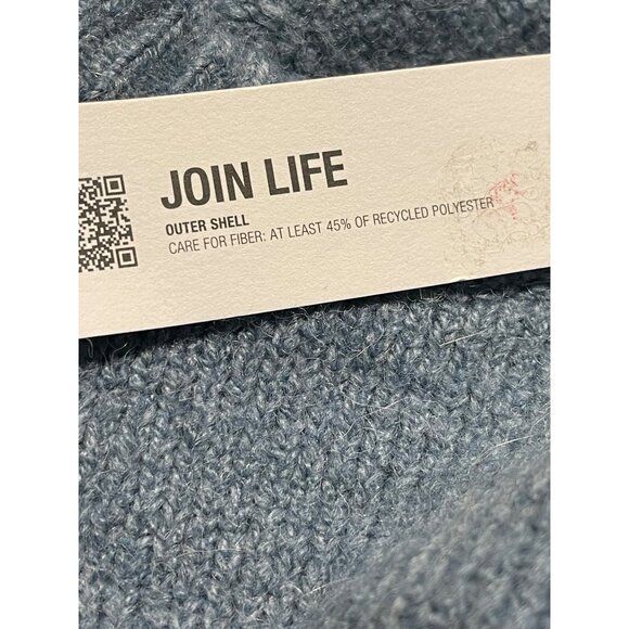 Zara Sweater Womens Size L Blue Knit Crew Neck Long Sleeve Textured Ribbed Trim - Picture 9 of 9